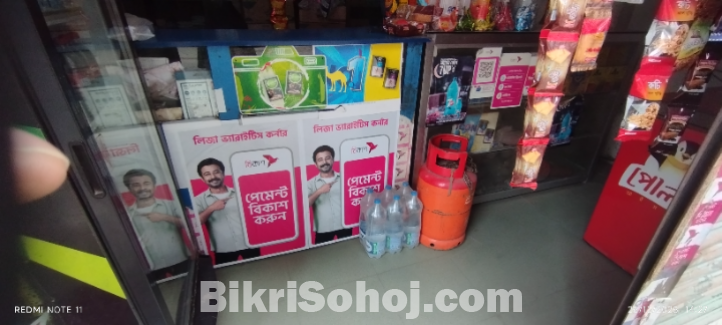 মাল রাখার তাক ক্যাশ কাউন্টার ও কাউন্টার